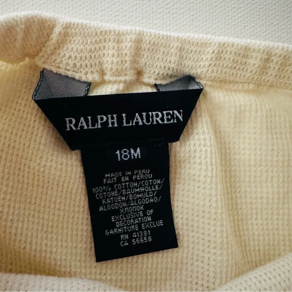 Ralph Lauren 18 Months Baby Girl Cream Dress NWT